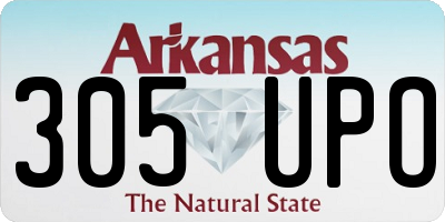 AR license plate 305UPO