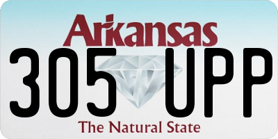 AR license plate 305UPP