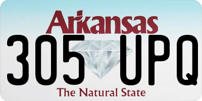 AR license plate 305UPQ