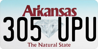AR license plate 305UPU