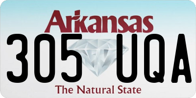 AR license plate 305UQA