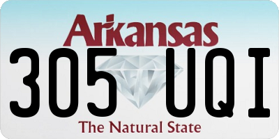 AR license plate 305UQI