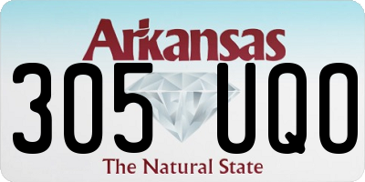 AR license plate 305UQO
