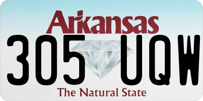 AR license plate 305UQW