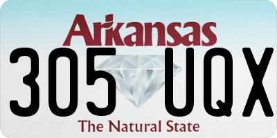AR license plate 305UQX