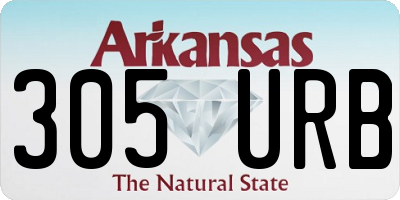 AR license plate 305URB