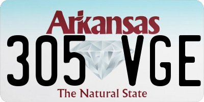 AR license plate 305VGE