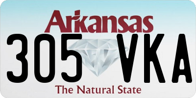 AR license plate 305VKA