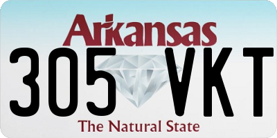 AR license plate 305VKT