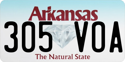 AR license plate 305VOA