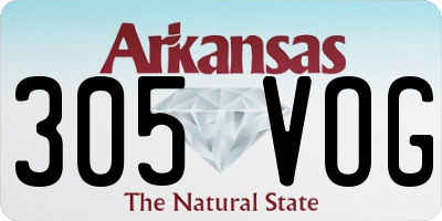 AR license plate 305VOG
