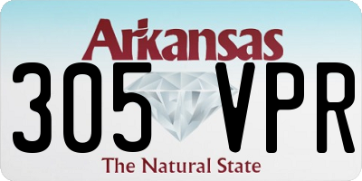 AR license plate 305VPR