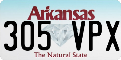 AR license plate 305VPX
