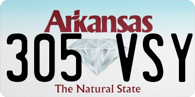 AR license plate 305VSY
