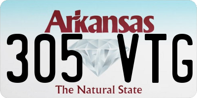 AR license plate 305VTG