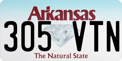 AR license plate 305VTN
