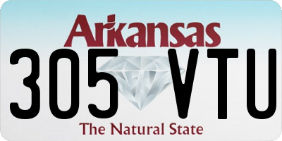 AR license plate 305VTU