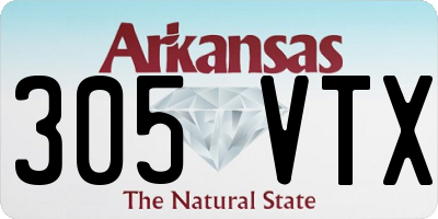 AR license plate 305VTX