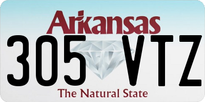 AR license plate 305VTZ