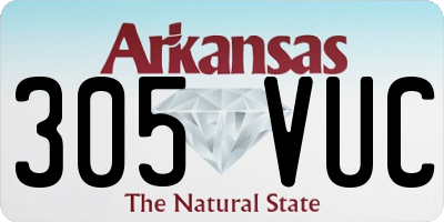 AR license plate 305VUC