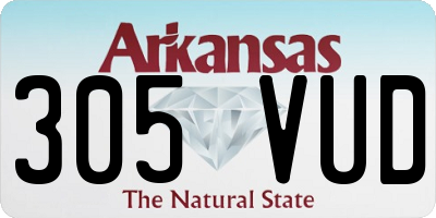 AR license plate 305VUD