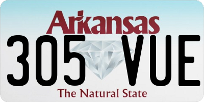 AR license plate 305VUE