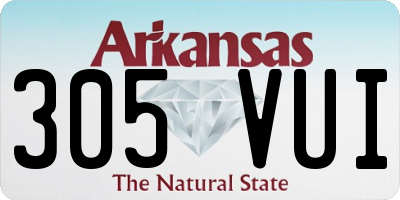 AR license plate 305VUI