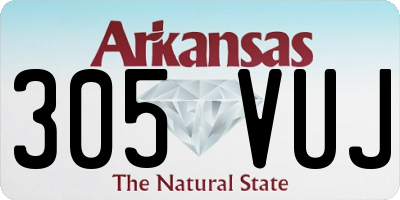 AR license plate 305VUJ