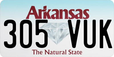 AR license plate 305VUK