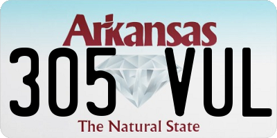 AR license plate 305VUL