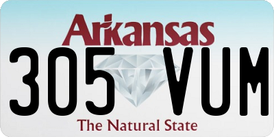 AR license plate 305VUM
