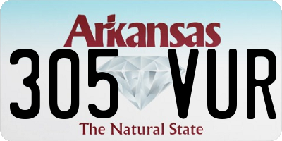 AR license plate 305VUR