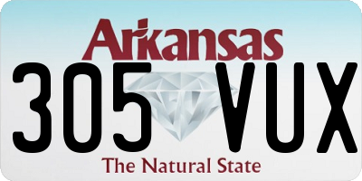 AR license plate 305VUX