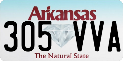 AR license plate 305VVA