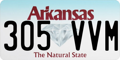 AR license plate 305VVM