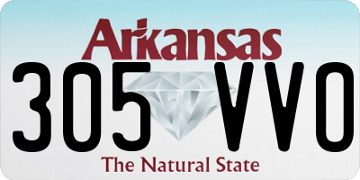 AR license plate 305VVO