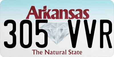 AR license plate 305VVR