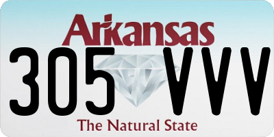 AR license plate 305VVV