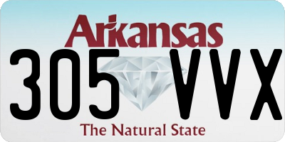 AR license plate 305VVX