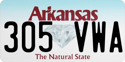 AR license plate 305VWA