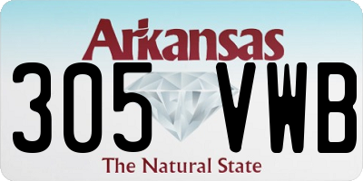 AR license plate 305VWB
