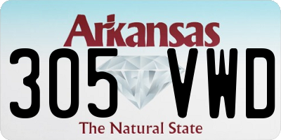 AR license plate 305VWD
