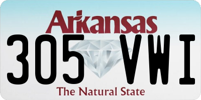 AR license plate 305VWI