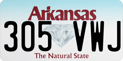 AR license plate 305VWJ