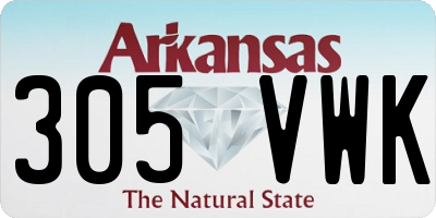 AR license plate 305VWK