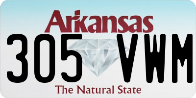 AR license plate 305VWM
