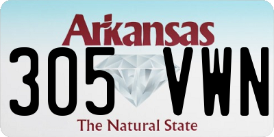 AR license plate 305VWN