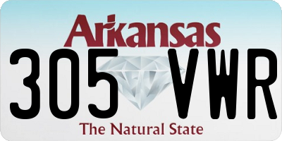 AR license plate 305VWR