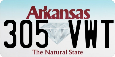 AR license plate 305VWT