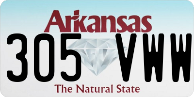 AR license plate 305VWW